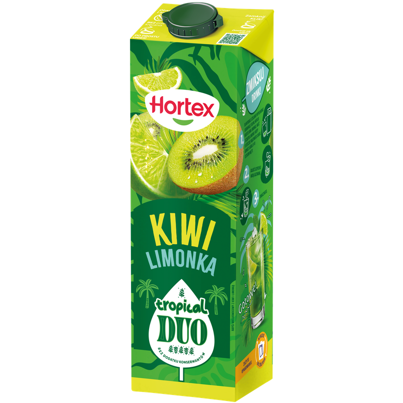Hortex Tropical Duo Napój Kiwi limonka karton 1L